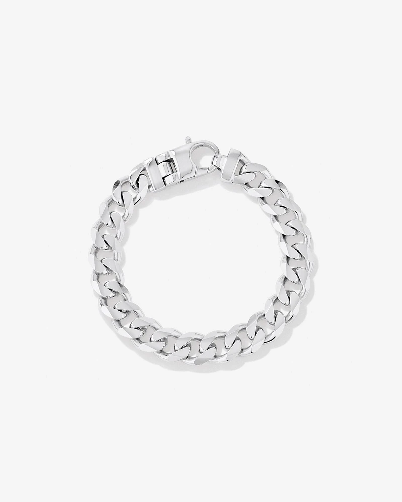 11.3mm Curb Bracelet in Sterling Silver