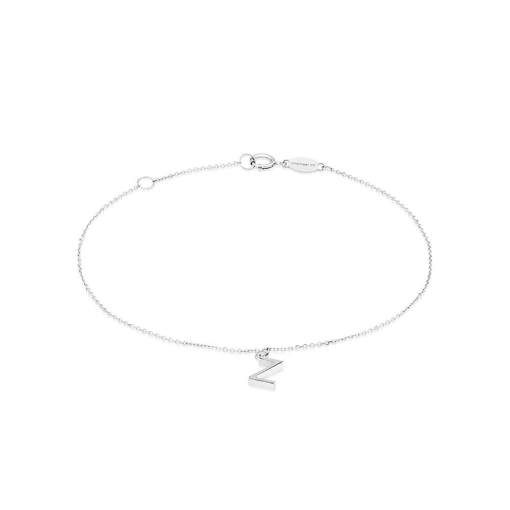 Bracelet à initiale « D » en argent