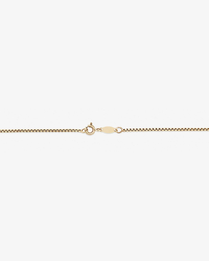 45cm (18") Hollow Round Box Chain in 14kt Yellow Gold