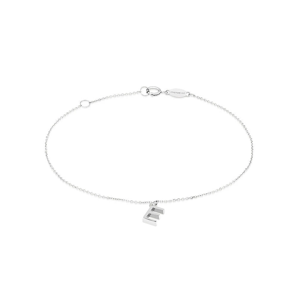 Bracelet à initiale « D » en argent