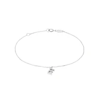19cm (7.5") N Initial Bracelet in Sterling Silver