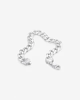 Bracelet à maillons gourmette pour homme de 23 cm en argent sterling