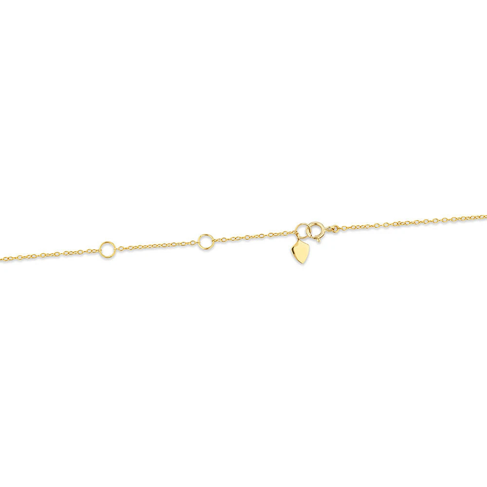 Station Necklace with 0.15 Carat TW of Diamonds in 10kt Yellow Gold