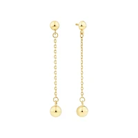 Drop Ball Stud Earrings in 10kt Yellow Gold