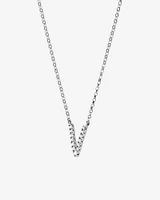 A' Initial necklace with 0.10 Carat TW of Diamonds in 10kt White Gold