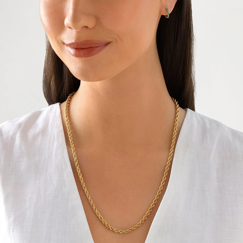 60cm (24") Rope Chain in 10kt Yellow Gold