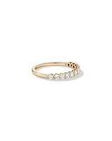 0.60 Carat TW Claw Set Round Brilliant Laboratory-Grown Diamond Wedding Ring in 14kt White Gold