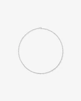 Collier chaîne trombone ronde 50 cm (20") largeur 4,7 mm en argent sterling