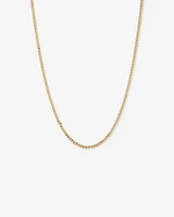 50cm (20") 3.75mm Width Semi Solid Diamond Cut Curb Chain in 10kt Yellow Gold