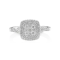 Engagement Ring with 1/2 Carat TW of Diamonds in 10kt White Gold