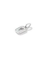 Letter Z Mother of Pearl Initial Pendant in Sterling Silver