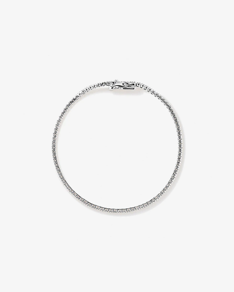 Bracelet de Tennis de 0,82 Carat TW en Diamant en Or Blanc 10kt