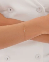 Bracelet with .08 Carat TW Diamond Birthstone in 10kt Yellow Gold