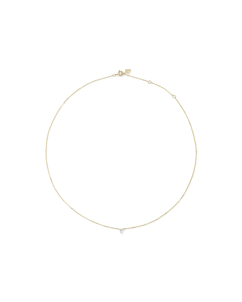 Necklace With 0.08 Carat TW Diamonds in 10kt Yellow Gold