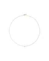 Collier en or jaune 10 K avec diamants totalisant 0,08 ct