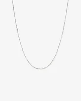 50cm (20") 3mm Width Fine Paperclip 3 and 1 Alternating Chain Necklace in Sterling Silver