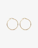 30mm Rounded Flat Hoop Earrings in 10kt Yellow Gold