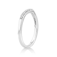 Wedding Ring with 0.10 Carat TW of Diamonds in 14kt White Gold