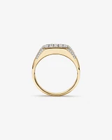 Men's Ring with 1 Carat TW of Diamonds in 10kt White & Yellow Gold