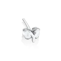 E Initial Single Stud Earring in Sterling Silver