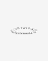 23cm (9.5") 10.9mm Width Men's Curb Bracelet in Sterling Silver