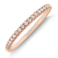 Evermore Bridal Set with Morganite & 0.54 Carat TW of Diamonds in 14kt Rose Gold