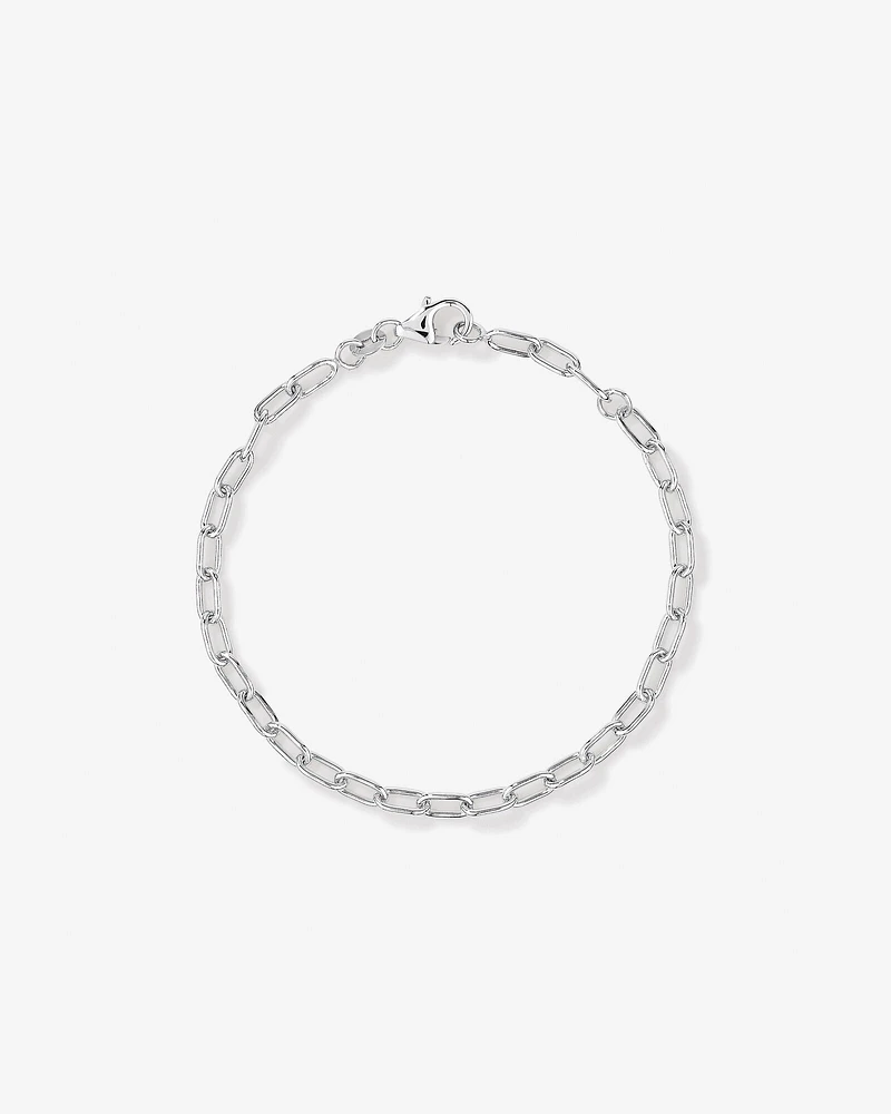 19cm (7.5") 4.7mm Width Round Paperclip Chain Bracelet in Sterling Silver