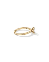 Carat TW Oval Laboratory-Grown Diamond Solitaire Engagement Ring in 14kt White Gold