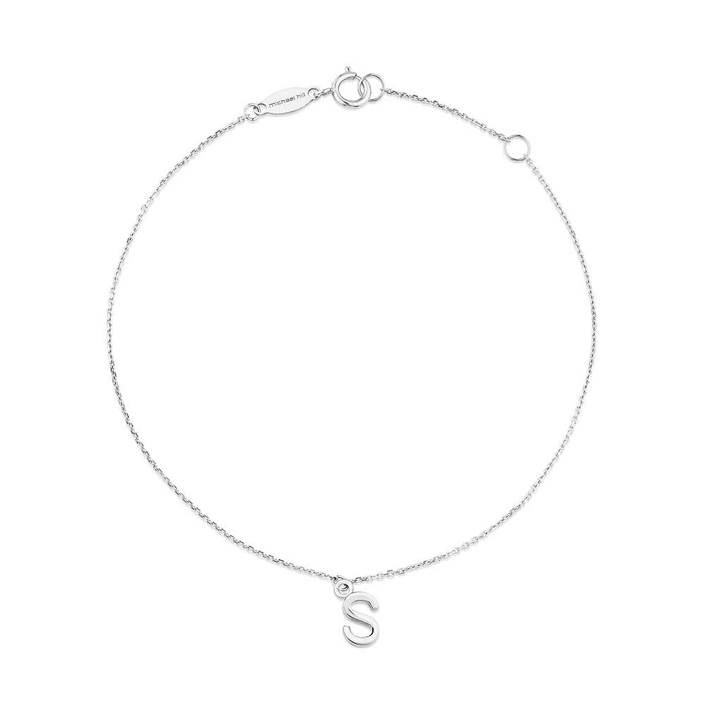 Bracelet à initiale « D » en argent