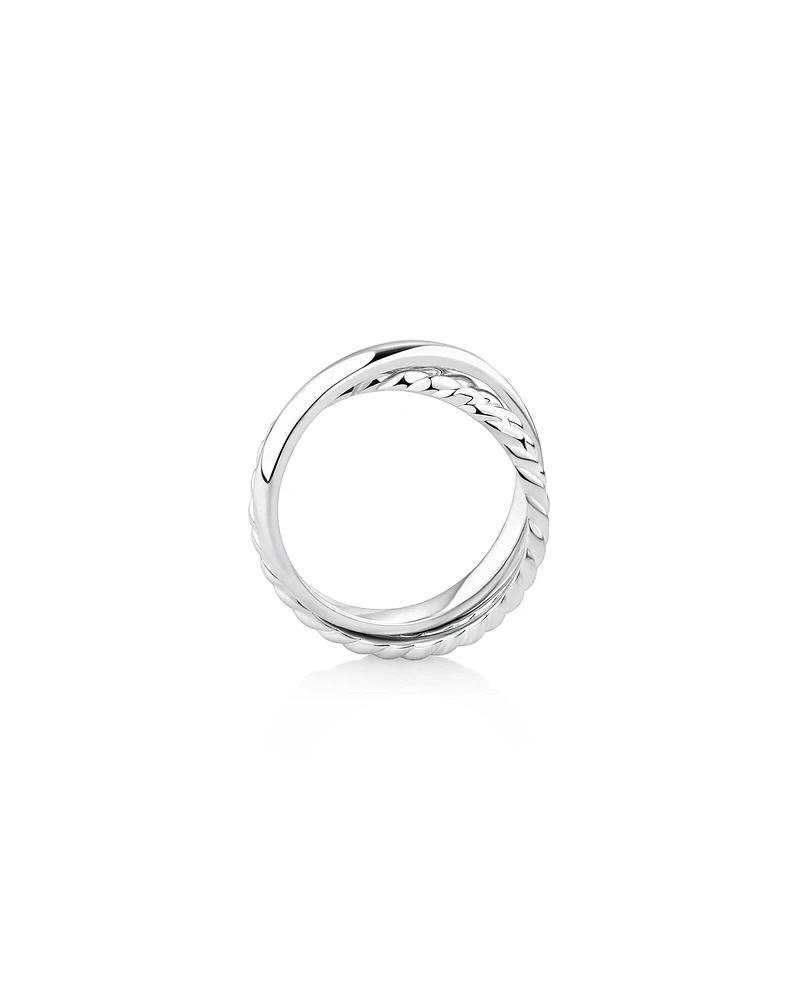 Bague à triple jonc en argent sterling