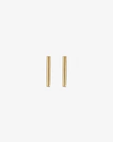 8mm Narrow Bar Stud Earrings in 10kt Yellow Gold