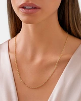 55cm (22") Oval Belcher Chain in 10kt Yellow Gold