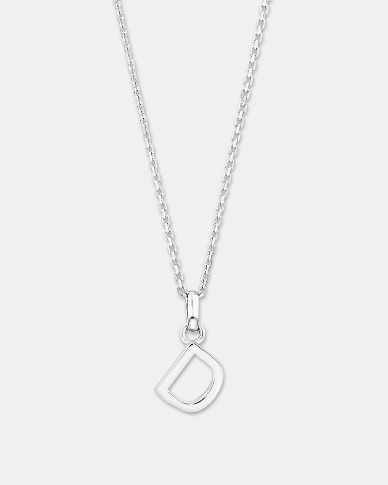 "U" Initial Pendant in Sterling Silver