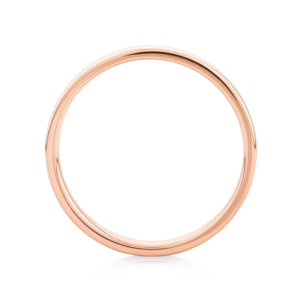 Half Round Wedding Band 10kt Yellow Gold