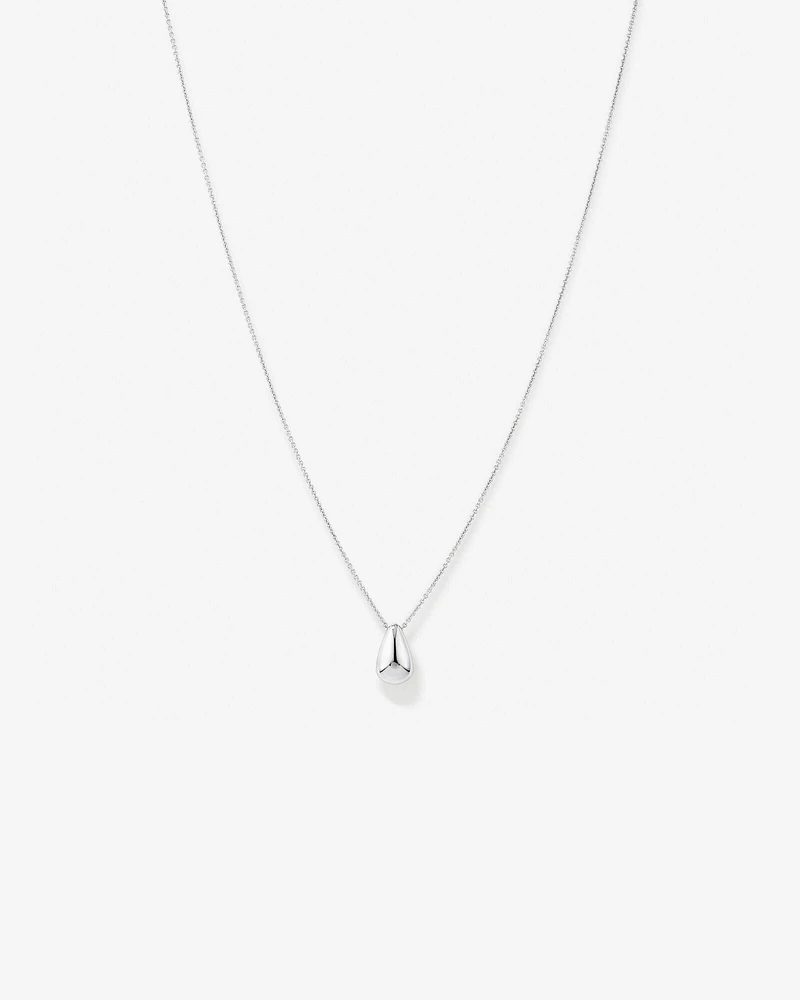 Tapered Dome Pendant Necklace in Sterling Silver