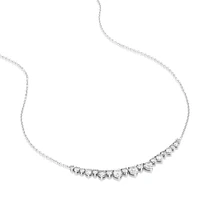 2.00 Carat TW Graduated Diamond Necklace in 14kt White Gold