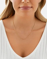 45cm (18") Hollow Round Box Chain in 14kt Yellow Gold