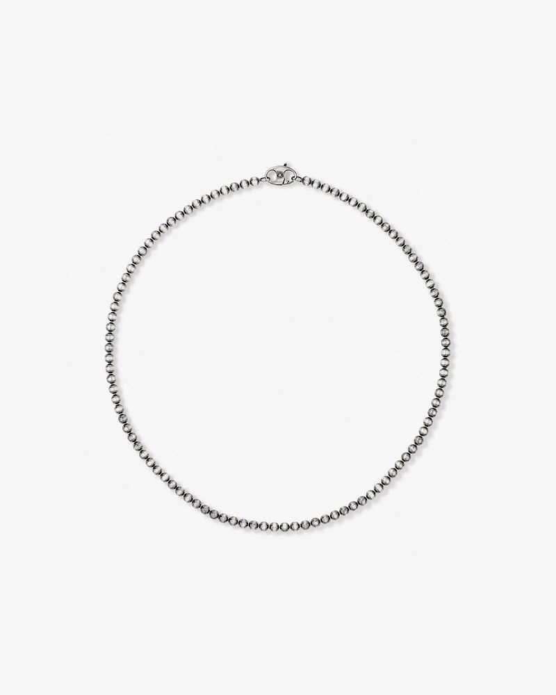 Ball Chain Necklace in Oxidised Sterling Silver