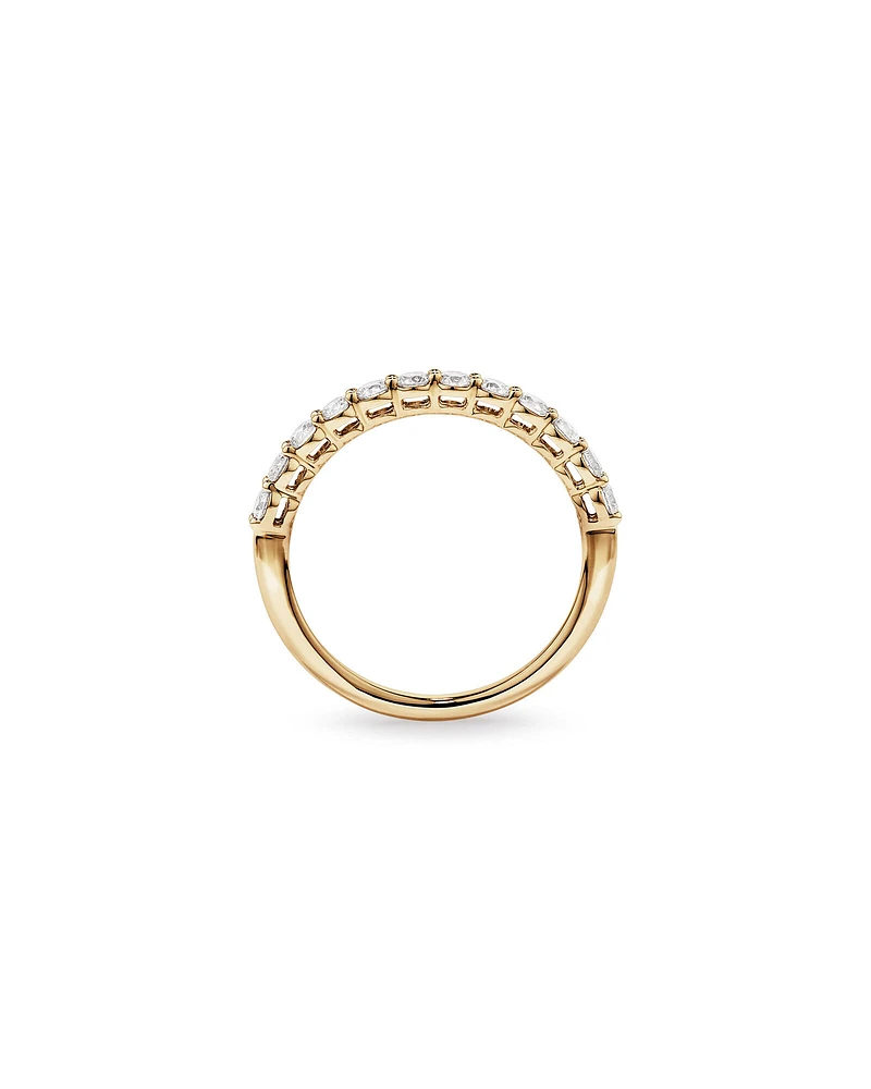 0.60 Carat TW Claw Set Round Brilliant Laboratory-Grown Diamond Wedding Ring in 14kt White Gold