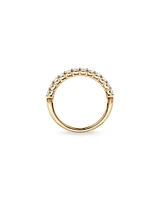 0.60 Carat TW Claw Set Round Brilliant Laboratory-Grown Diamond Wedding Ring in 14kt White Gold