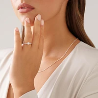 Bague de fiançailles en or blanc 14 K avec diamants totalisant 0,78 ct