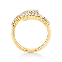 Bypass Ring with 1.00 Carat TW of Diamonds in 10kt Yellow Gold