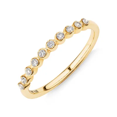 Wedding Ring with 0.15 Carat TW Diamonds 14kt Yellow Gold