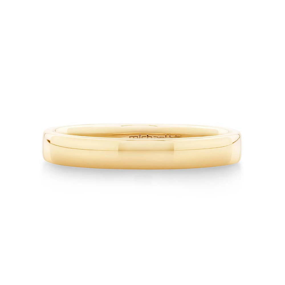 Half Round Wedding Band 10kt Yellow Gold