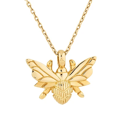 Bee Necklace in 10kt Yellow Gold