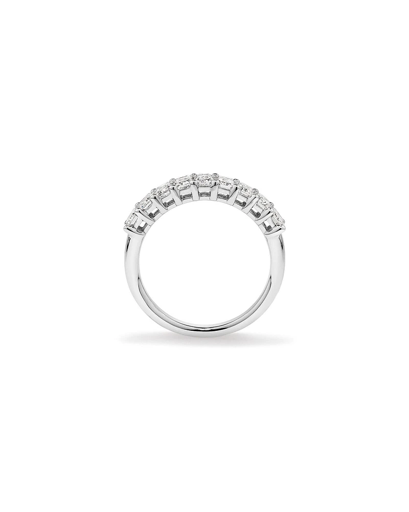 1.17 Carat TW Emerald Cut Laboratory-Grown Diamond Wedding Band in 14kt White Gold