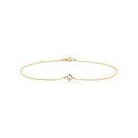 Bracelet with Aquamarine in 10kt Yellow Gold