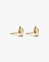 6mm Pear Metal Diamond Stud Earrings in 10kt Yellow Gold