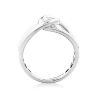 Round Bold Link Ring in Silver