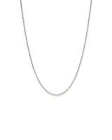 55cm (22") 3.5mm Width Miami Curb Chain Necklace in Sterling Silver